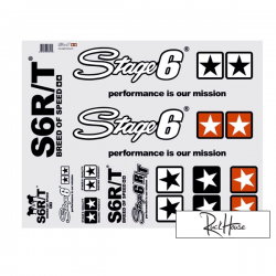 Autocollants Stage6 MKII Noir (Pour Surface Claire)