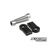 Swingarm Extension Billet Stoppers TRS Black (Grom)