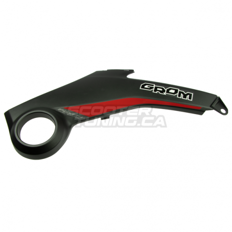 Right Lower Gas Tank Shroud Black with Red Decals (Honda Grom 2014-2016)