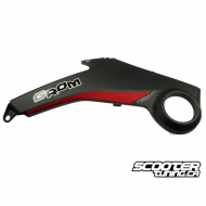 Left Lower Gas Tank Shroud Black with Red Decals (Honda Grom 2014-2016)