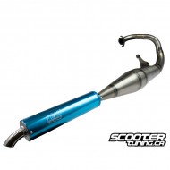 Exhaust Sport 70-90cc Straight Silencer Blue (Dio-Elite)