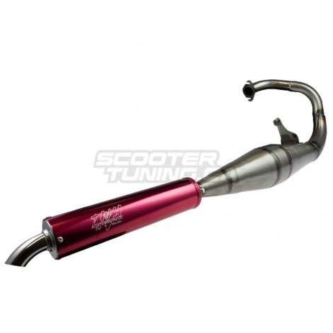 Exhaust Sport 70-90cc Straight Silencer Red (Dio-Elite)