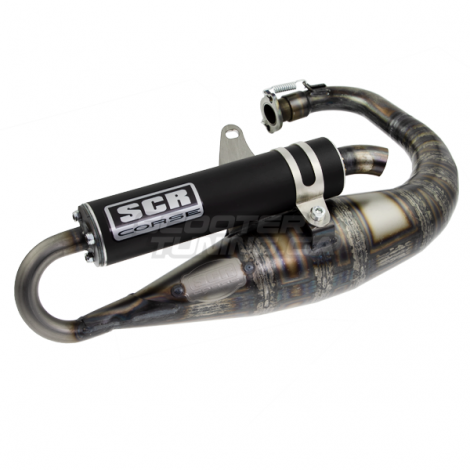 Exhaust SCR Corse Hand Made 70 Aluminium Black Minarelli Vertical