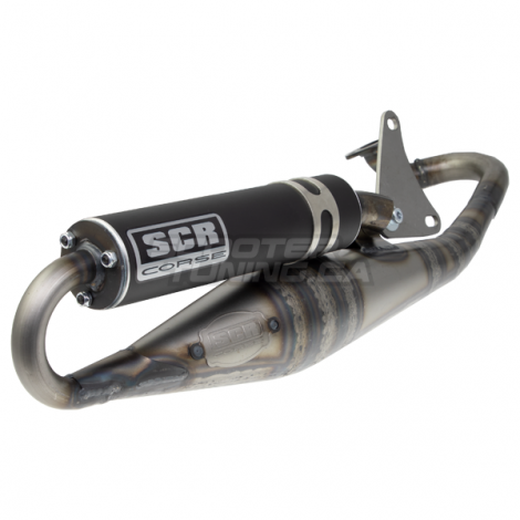 Exhaust SCR Corse Hand Made 50 Aluminium Black Minarelli Horizontal