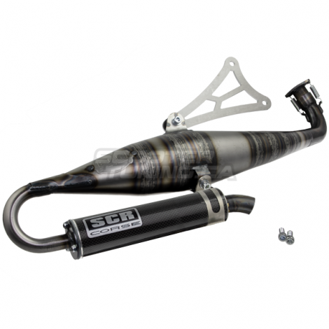 Exhaust SCR Corse Hand Made 70 Carbon Minarelli Horizontal