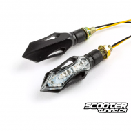 (2X) Indicator Light Str8 LED Piccolo Black