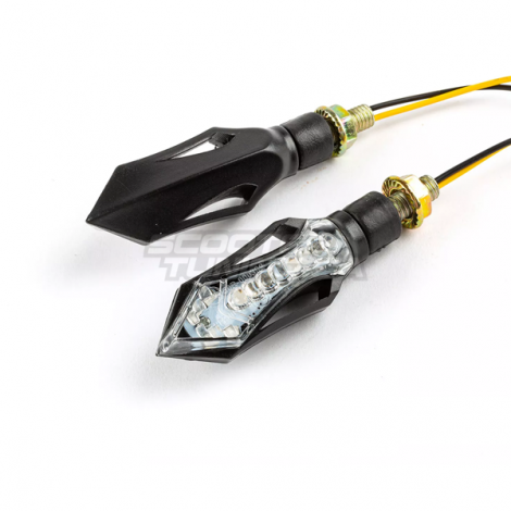 (2X) Indicator Light Str8 LED Piccolo Black