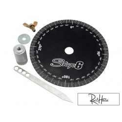 Degree wheel Stage6, black anodised, incl. fitting parts