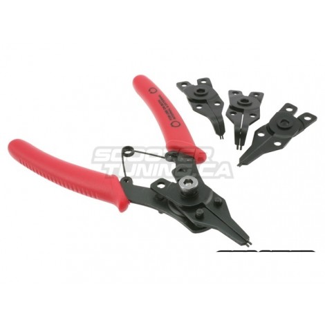 Snap ring pliers Motoforce incl. 4 attachments