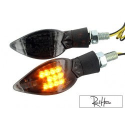 (2X) Indicators STR8 Curve LED Black Line, black transparent