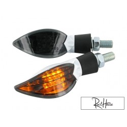 (2X) Indicators STR8 Curve LED Black Line, white