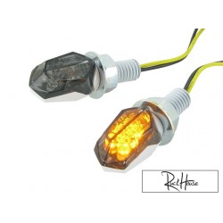 (2X) Indicators STR8 LED Mini II Black-Line, white / black