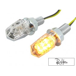 (2X) Indicators STR8 LED Mini II chrome / transparent