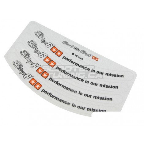 Rim stickers Stage6 10 inch rim (white)