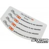 Rim stickers Stage6 12/13 inch rim (white)