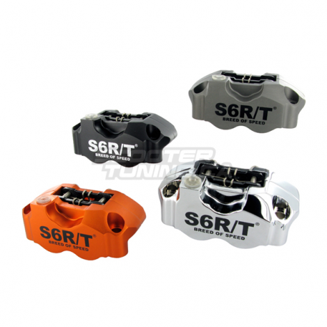 Brake caliper Stage6 R/T, front, forged, CNC-machined, chrome-plated , 