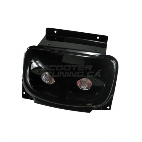 Twin headlamps (lenses), BCD Rx, MBK Booster (built since 2004), black