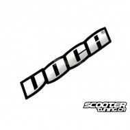 Autocollant Voca Racing Noir/Chrome 11x4cm
