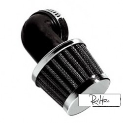 Air filter Tun'r KN style 90° (28-35mm) Chrome