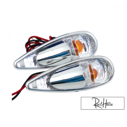 (2X) Indicator Light Tun'r Raindrop Double Chrome