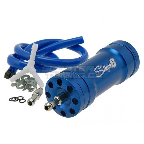 Boost bottle Stage6, blue anodised, incl. mounting material
