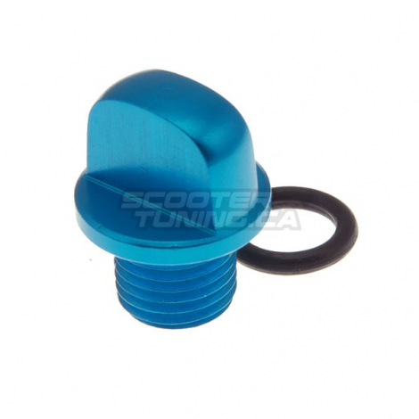 Oil filler screw STR8 New-Style, Minarelli, blue