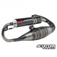 Exhaust System Most Wicked Carbon 70cc Minarelli Vertical