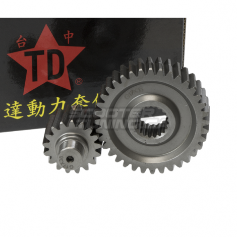 Secondary Gear Kit Taida 15/37 +20% for GY6 125-150cc