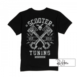 T-Shirt ScooterTuning Piston Noir