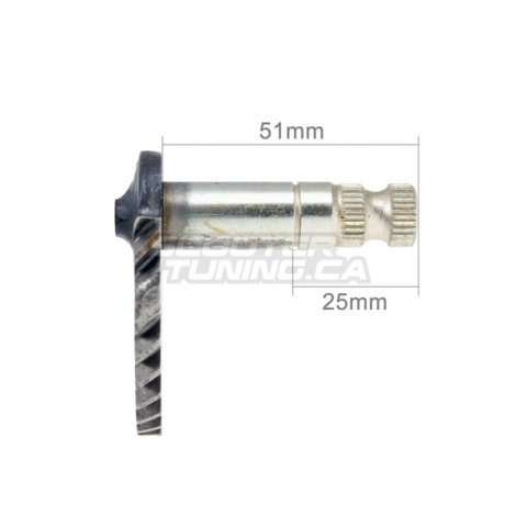 Kickstart Shaft (51mm/25mm) for GY6 50cc 139QMB/QMA