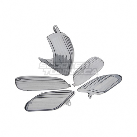 Tail Light / Indicator set lens STR8 Black (SR50)