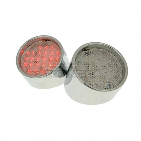 Tail Light set led Chrome (SR50 Minarelli)