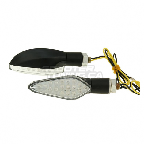 (2X) Indicator Light Led Shadow Black