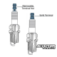 Spark plug BR8ES (Removable Tip)